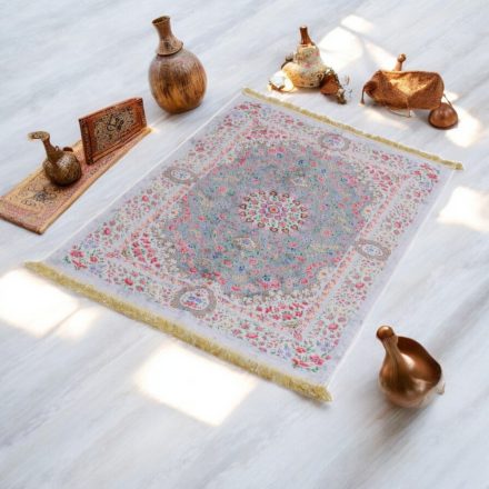 Hodvábny koberec strojovo tkaný SILKEN 70x110 akrylový turecký koberec