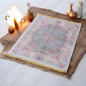   Hodvábny koberec strojovo tkaný SILKEN 70x110 akrylový turecký koberec