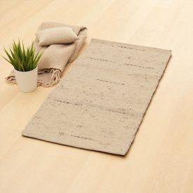   Hrubý vlnený koberec 60x107 jednofarebný koberec do obývačky