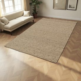   Hrubý vlnený koberec sivý 160x250 moderný vlnený koberec