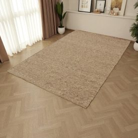   Hrubý vlnený koberec sivý 160x250 jednofarebný koberec do obývačky