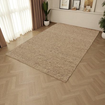 Hrubý vlnený koberec sivý 160x250 jednofarebný koberec do obývačky