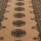 Behúň béžový Bokhara 244x78 ručne viazaný pakistanský koberec