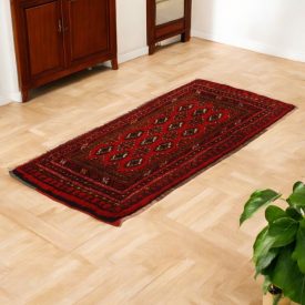   Turkmen koberec Balisht Nakhsha 50x110 ručne viazaný malý koberec