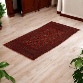   Turkmen koberec Balisht Nakhsha 49x94 ručne viazaný malý koberec