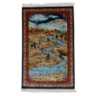 Hodvábny koberec Nazhivan béžová 100x150 viskózový hodvábny perzský koberec