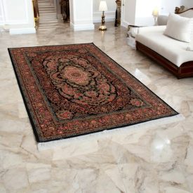   Hodvábny koberec Nasrin modrá 150x225 vysoko kvalitný viskózový hodvábny koberec z Iránu