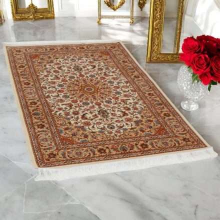 Hodvábny koberec Negin cream 100x150 vysoko kvalitný viskózový hodvábny koberec z Iránu