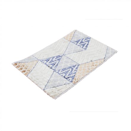 Moderný koberec béžová hnedá modrá MELIS 60x90 koberec do obývačky alebo spálne