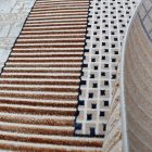 Moderný koberec béžová hnedá modrá DIANA 200x300 koberec do obývačky