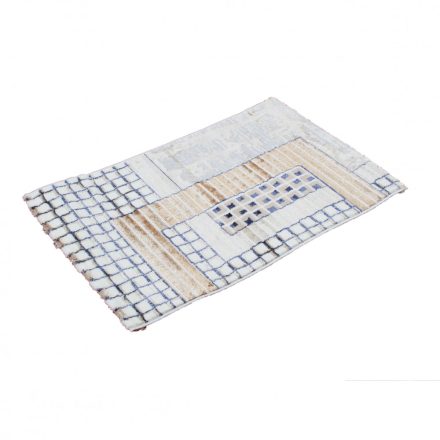 Moderný koberec béžová hnedá modrá DIANA 60x90 koberec do obývačky alebo spálne