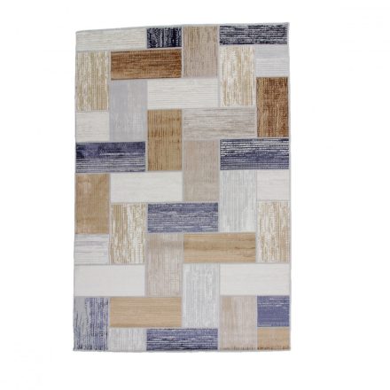 Moderný koberec šedá modrá hnedá SAMI 200x300 koberec do obývačky alebo spálne