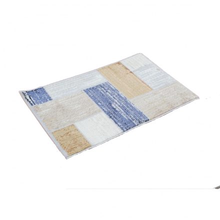 Moderný koberec šedá modrá hnedá SAMI 60x90 koberec do obývačky alebo spálne