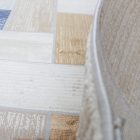 Moderný koberec šedá modrá hnedá SAMI 80x150 koberec do obývačky alebo spálne