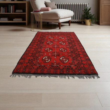 Afganský vlnený koberec Aqchai 74x116 ručne viazaný orientálny koberec do obývačky