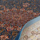 Hodvábny koberec Aysan tmavo modrá 150x225 viskózový hodvábny perzský koberec