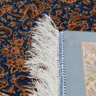 Hodvábny koberec Aysan tmavo modrá 150x225 viskózový hodvábny perzský koberec