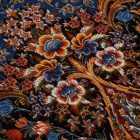 Hodvábny koberec Aysan tmavo modrá 150x225 viskózový hodvábny perzský koberec