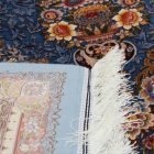 Hodvábny koberec Gazelle tmavo modrá 150x225 iránsky viskózový hodvábny koberec