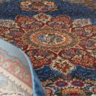 Hodvábny koberec Gazelle tmavo modrá 150x225 iránsky viskózový hodvábny koberec