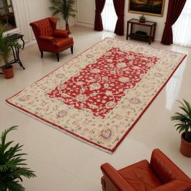   Ziegler vlnený koberec červená-béžový 119x195 koberec do obývačky
