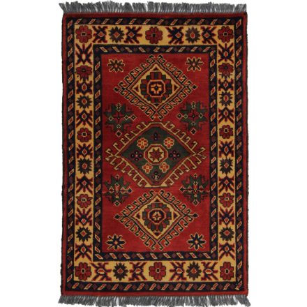 Ručne viazaný Afganský koberec do obývačky 62x94