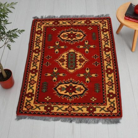 Ručne viazaný Afganský koberec do obývačky 63x91