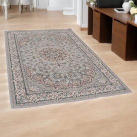   Perzský koberec Tabriz sivý 150x225 akrylový koberec prémiovej kvality