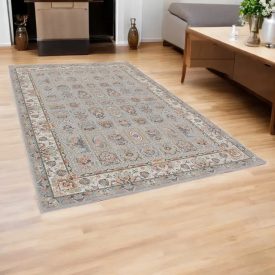  Perzský koberec Bakhtiari sivý 150x225 prémiový akrylový koberec z Iránu