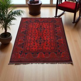   Afganský koberec Caucasian 100x139 ručne viazaný orientálny koberec do obývačky alebo spálne