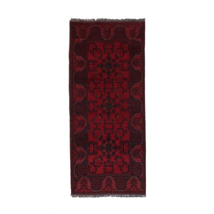 Ručne viazaný Afganský koberec do obývačky bordová 187x82