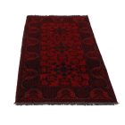 Ručne viazaný Afganský koberec do obývačky bordová 187x82