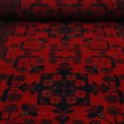 Ručne viazaný Afganský koberec do obývačky bordová 187x82