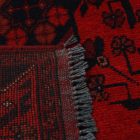 Ručne viazaný Afganský koberec do obývačky bordová 187x82