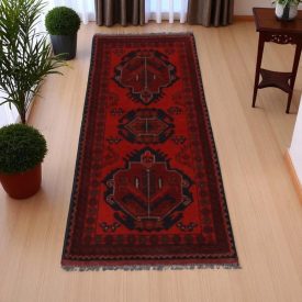 Afganský koberec Caucasian 55x149 ručne viazaný orientálny koberec do obývačky alebo spálne