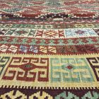 Extra veľký koberec Kilim 404x814 ručne tkaný afgán vlna kilim