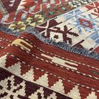 Extra veľký koberec Kilim 404x814 ručne tkaný afgán vlna kilim