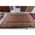 Extra veľký koberec Kilim 404x814 ručne tkaný afgán vlna kilim