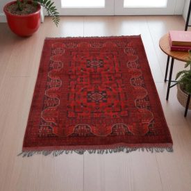   Afganský koberec Bokhara 100x144 ručne viazaný orientálny koberec do obývačky alebo spálne