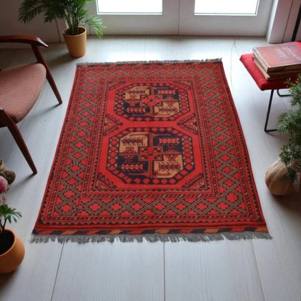 Ručne viazaný Afganský koberec do obývačky 101x142