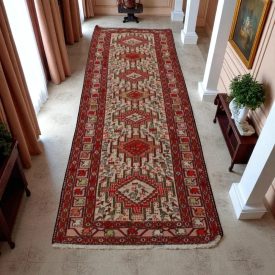   Tkaný koberec vlněný Kilim Sumak 73x282 ručne tkaný iránsky koberec kilim