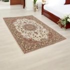 Perzsky koberec bezovy MEDALION 140x200 exkluzívny akrylový koberec