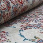 Okruhly koberec bezovy Medalion 100x100 prémiový Perzsky koberec z akrylu