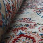 Okruhly koberec bezovy Medalion 100x100 prémiový Perzsky koberec z akrylu