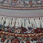 Okruhly koberec bezovy Medalion 100x100 prémiový Perzsky koberec z akrylu