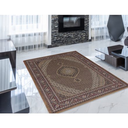 Perzsky koberec hnedy Mahi 140x200 kvalitný koberec do obývačky alebo spálne