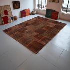 Design koberec hnedý Patchwork 170x235 koberec do obývačky