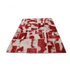Design koberec bordový-biely Patchwork 170x241 koberec do obývačky