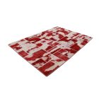 Design koberec bordový-biely Patchwork 170x241 koberec do obývačky