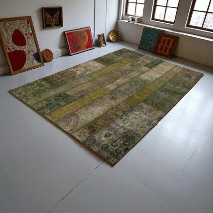 Design koberec zelený Patchwork 169x238 koberec do obývačky